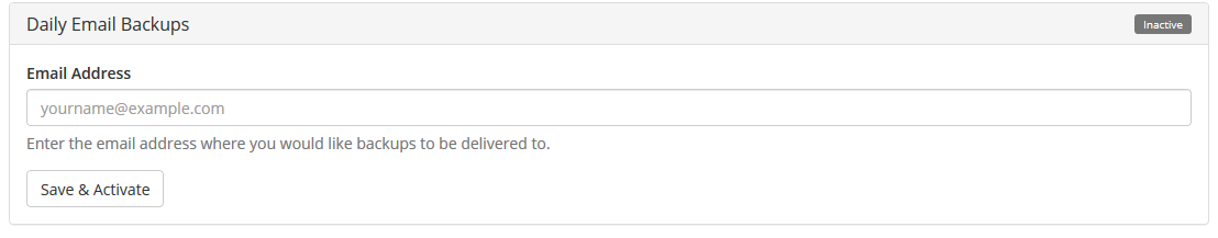 Email Backups in WHMCS Email Backups in WHMCS